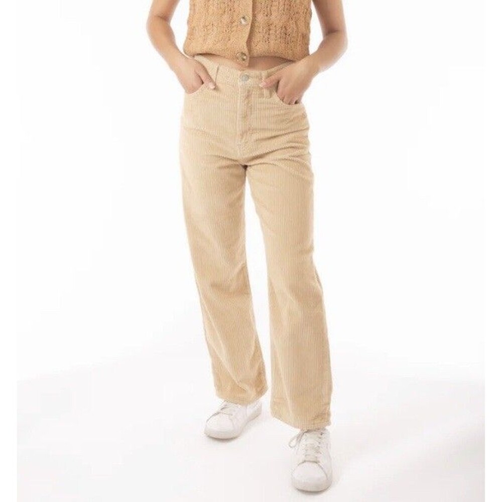 Levi’s Women's Corduroy Extra Ribcage High Waist Straight Ankle Pant Size 28x27